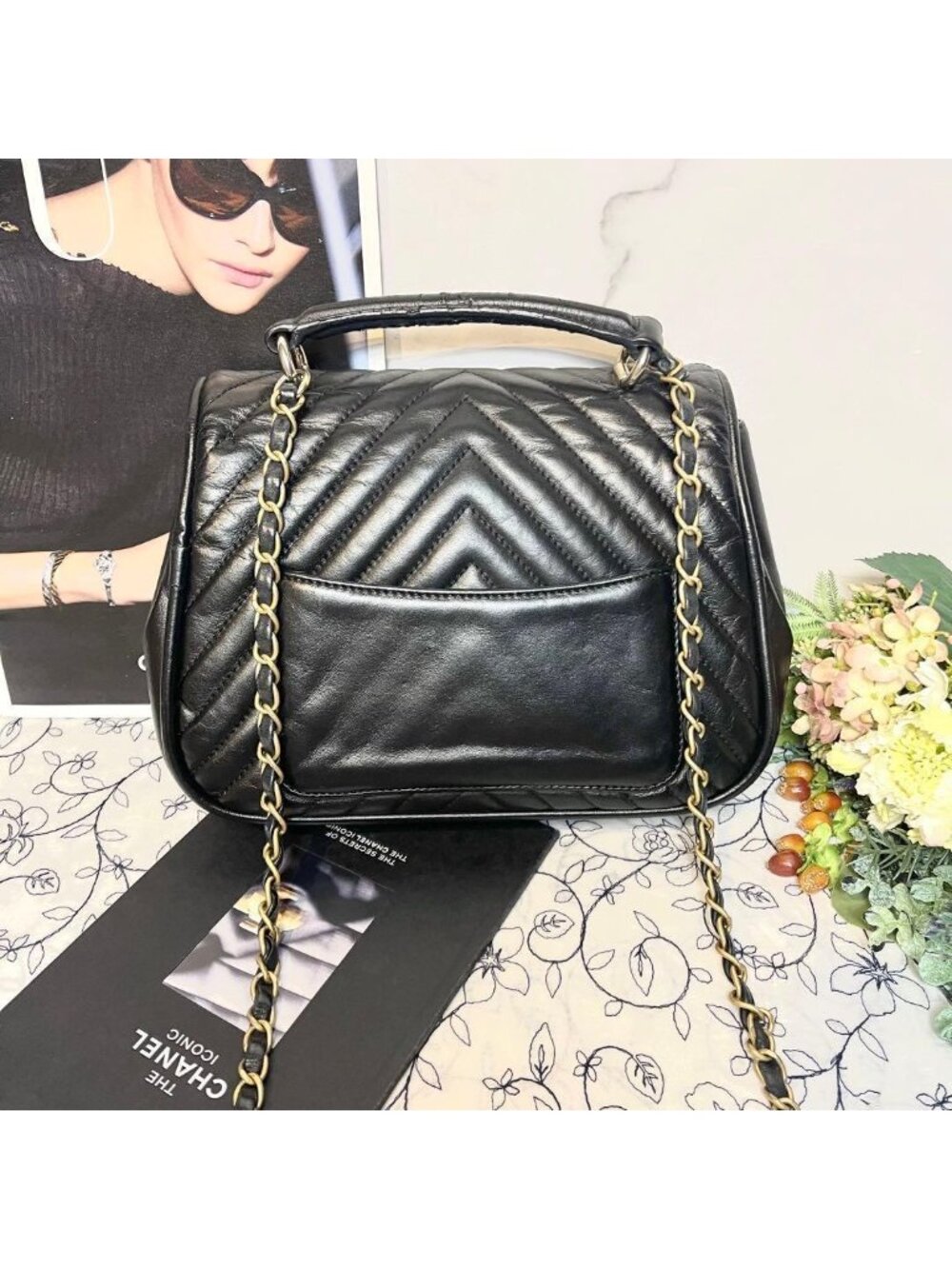 Chanel 2-Way Chevron Chain Shoulder Bag - Picture 2 of 15